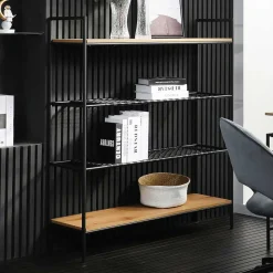 110x129x34 Standregal mit vier Ablagen in Natur - Zavias