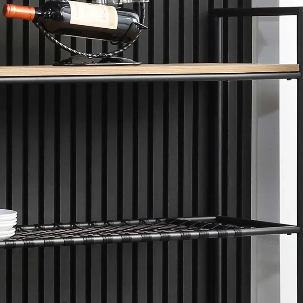 110x129x34 Standregal mit vier Ablagen in Natur - Zavias