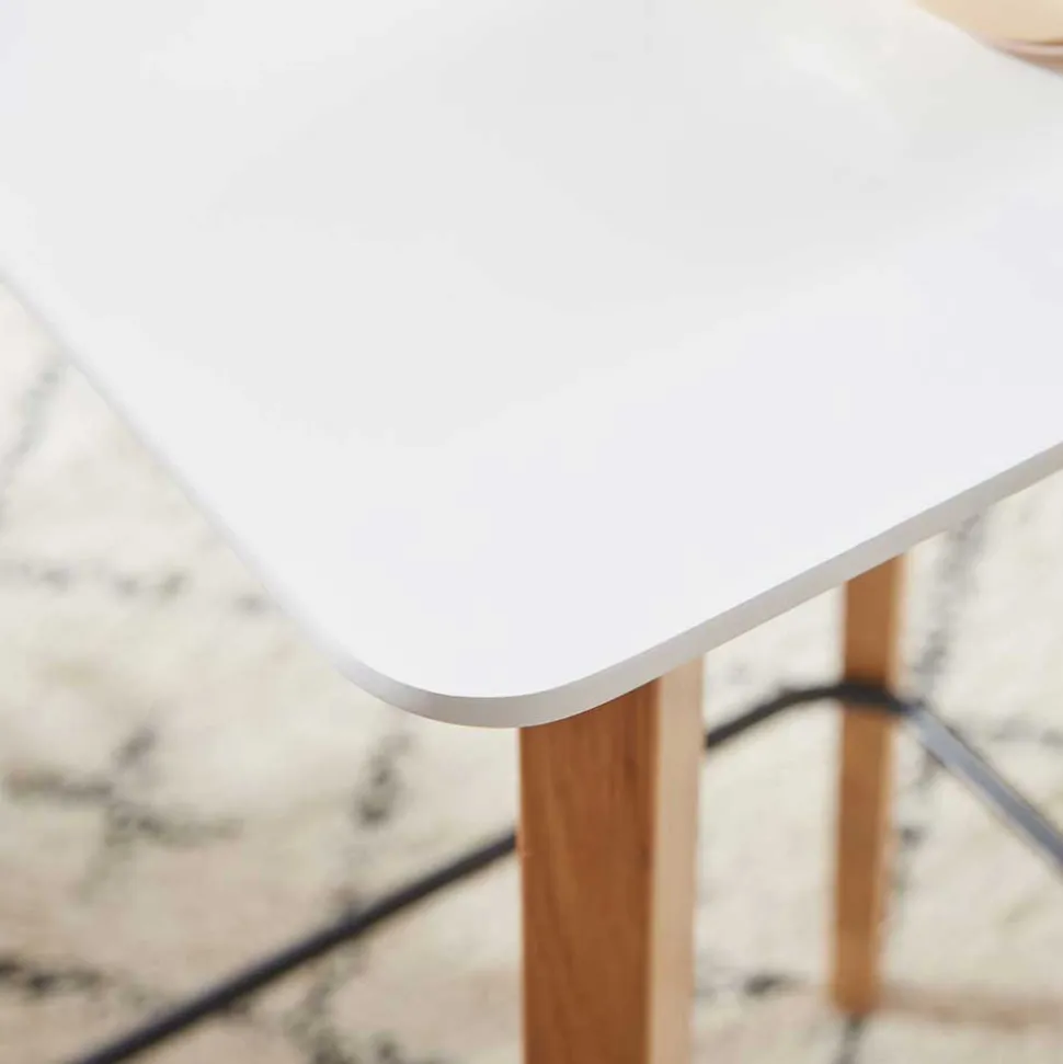 61x110x61 Stehtisch quadratisch mit Fußablage - Soveca