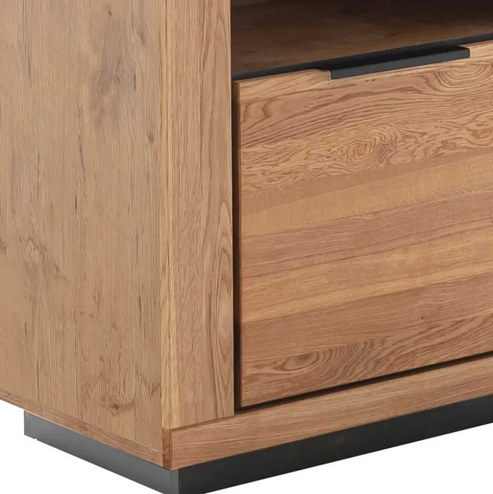 72x142x40 Teilmassives Regal mit drei Fächern & Tür - Vlacoma