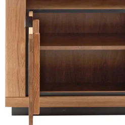 72x142x40 Teilmassives Regal mit drei Fächern & Tür - Vlacoma