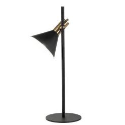 18x55x18 Tischlampe in Schwarz & Messingfarben - Marike