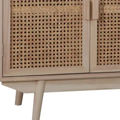 100x65x36 2-türige Kommode mit drei offenen Fächern - Oncinasa