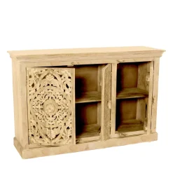 140x90x40 3-türige Kommode mit Schnitzerei - Runiasa