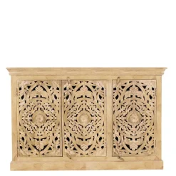 140x90x40 3-türige Kommode mit Schnitzerei - Runiasa