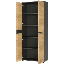 80x197x40 2-türiger Aktenschrank in Wildeiche Optik - Contrage