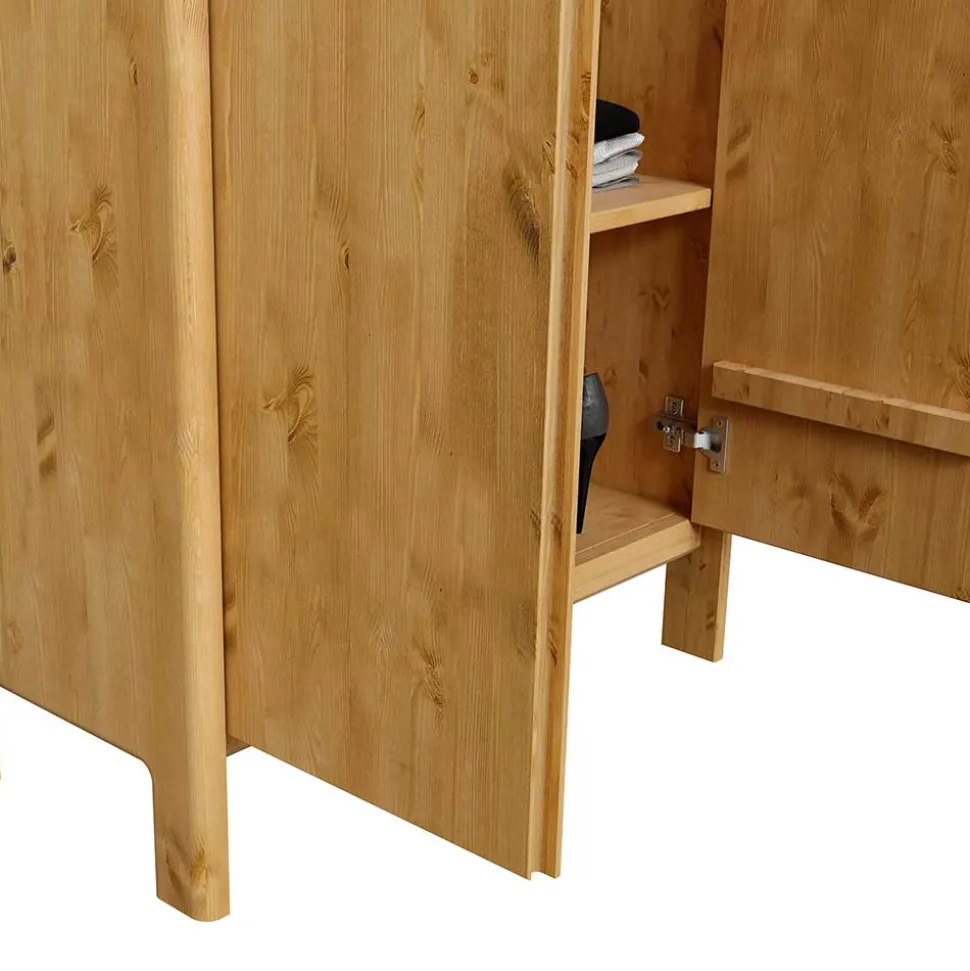 65x192x34 2-türiger Dielenschrank aus Kiefer - Etvina