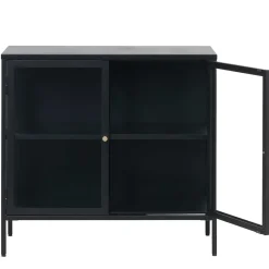 90x85x40 2-türiger Schrank aus Glas & Metall - Butoaie