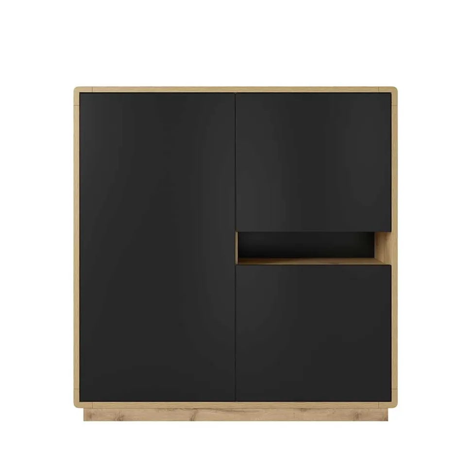 122x126x40 2-türiges Highboard mit Fach - Ilunas