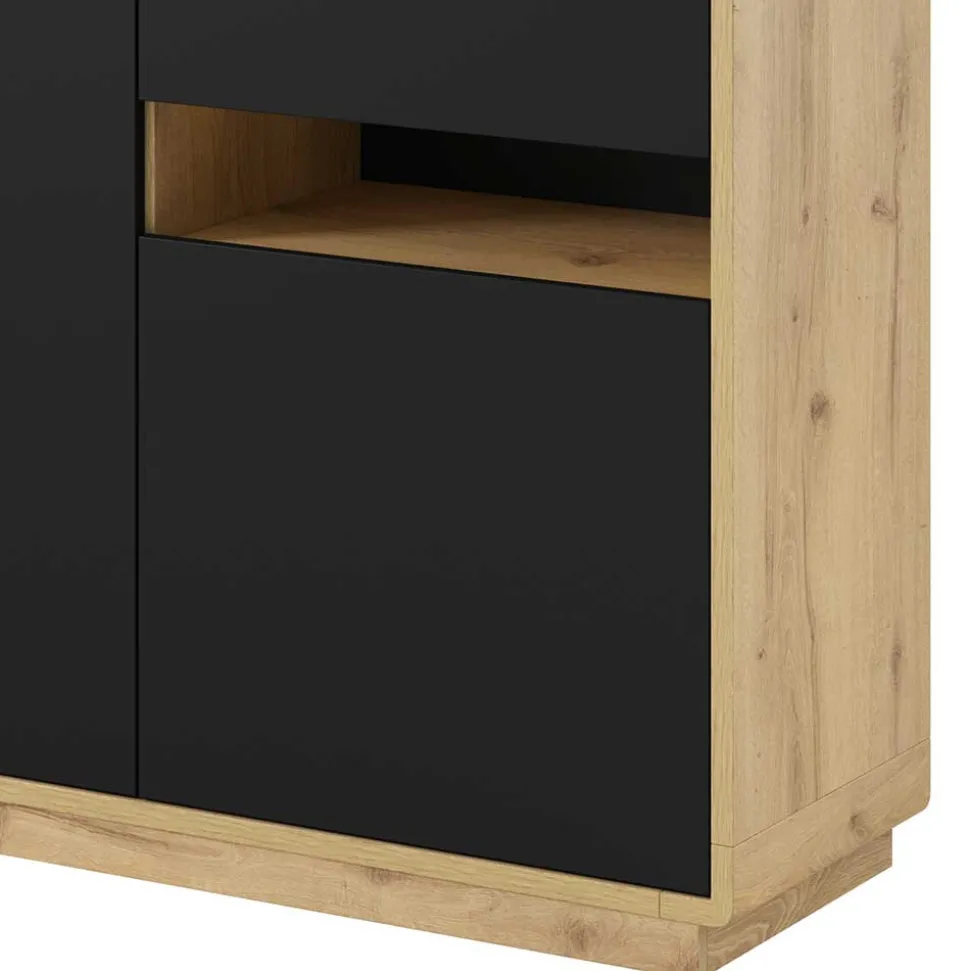 122x126x40 2-türiges Highboard mit Fach - Ilunas