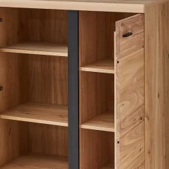 123x121x42 3-türiges Highboard teilmassiv - Latenda