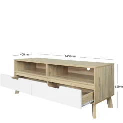 140x52x40 TV Kommode im Skandi Design - Justa