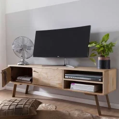 145x47x35 TV Lowboard aus Mango Massivholz - Geyco