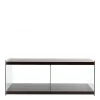 120x45x60 TV Lowboard in Walnuss & Transparent - Adlona