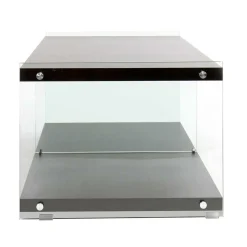 120x45x60 TV Lowboard in Walnuss & Transparent - Adlona