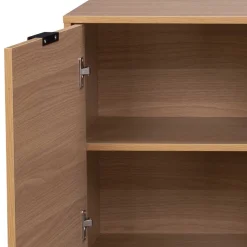140x76x40 TV Phonoschrank in Eiche & Schwarz - Brausca