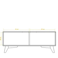 120x48x40 TV Unterschrank mit zwei Türen - Junola