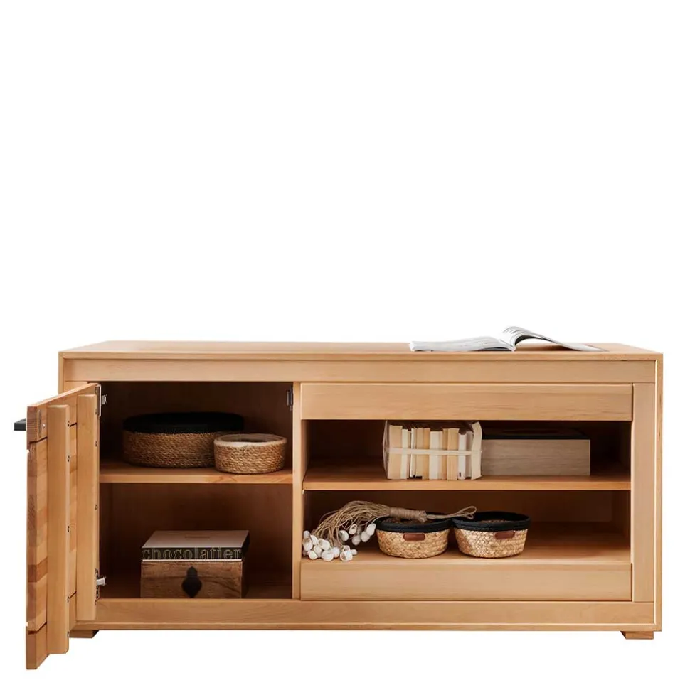 130x62x46 TV-Board aus Kernbuche Massivholz - Sarosca