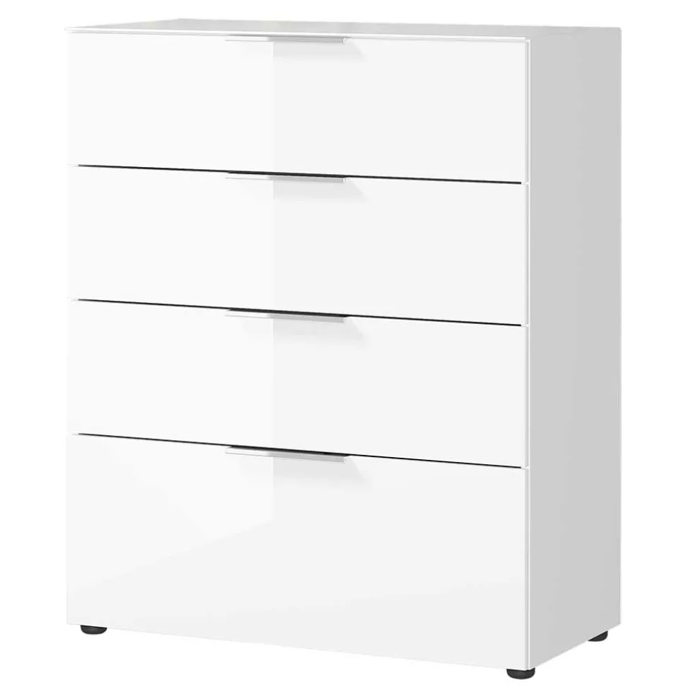 83x101x42 Vier-Schubladen-Kommode in Weiß - Thima