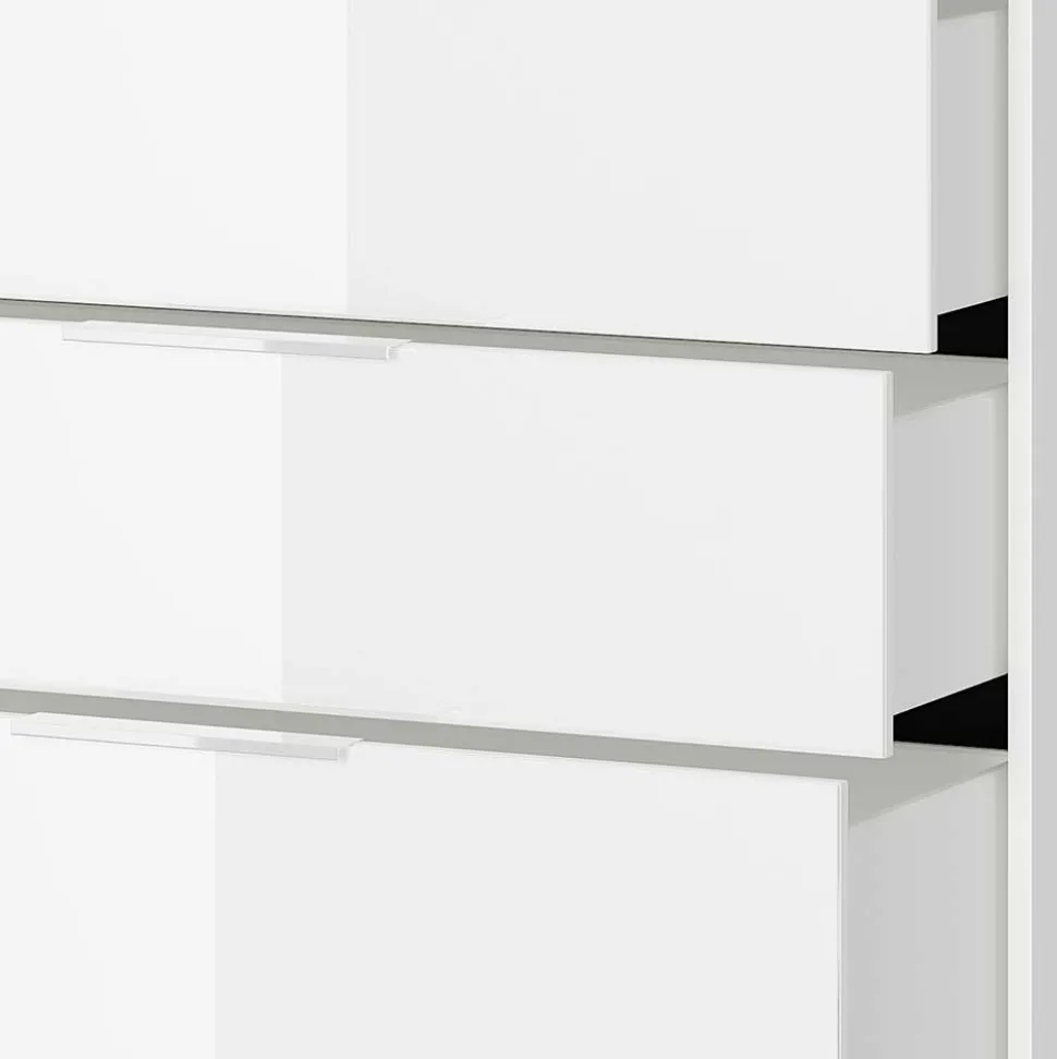 83x101x42 Vier-Schubladen-Kommode in Weiß - Thima