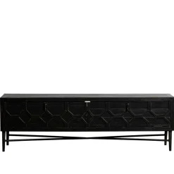 160x50x45 Vintage Design Lowboard in Schwarz - Illestra