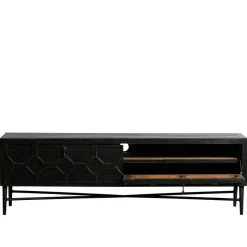 160x50x45 Vintage Design Lowboard in Schwarz - Illestra