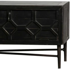 160x50x45 Vintage Design Lowboard in Schwarz - Illestra