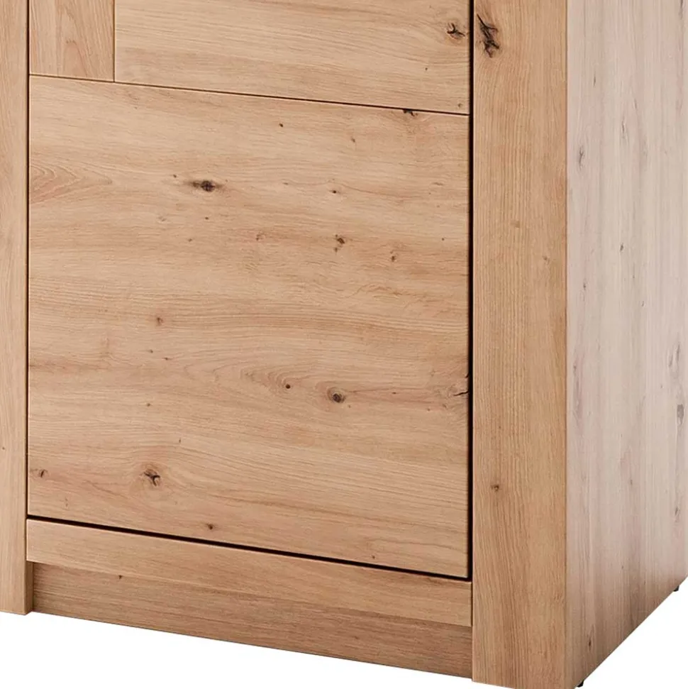 74x211x45 Vitrinenschrank in Eiche Dekor - Wykina