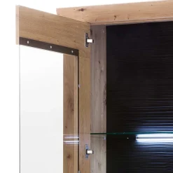 74x211x45 Vitrinenschrank in Eiche Dekor - Wykina