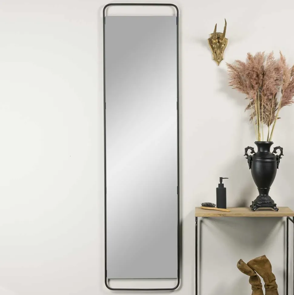 46x175x3 Wand Hängespiegel in Schwarz - Mentrakin