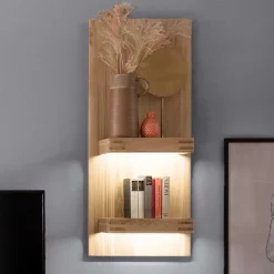 50x115x25 Wandboard mit zwei Ablageböden - Crupean