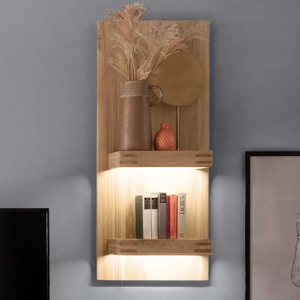 50x115x25 Wandboard mit zwei Ablageböden - Crupean