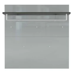 97x96x30 Wandgarderobe in Silbergrau Glas - Ilfred