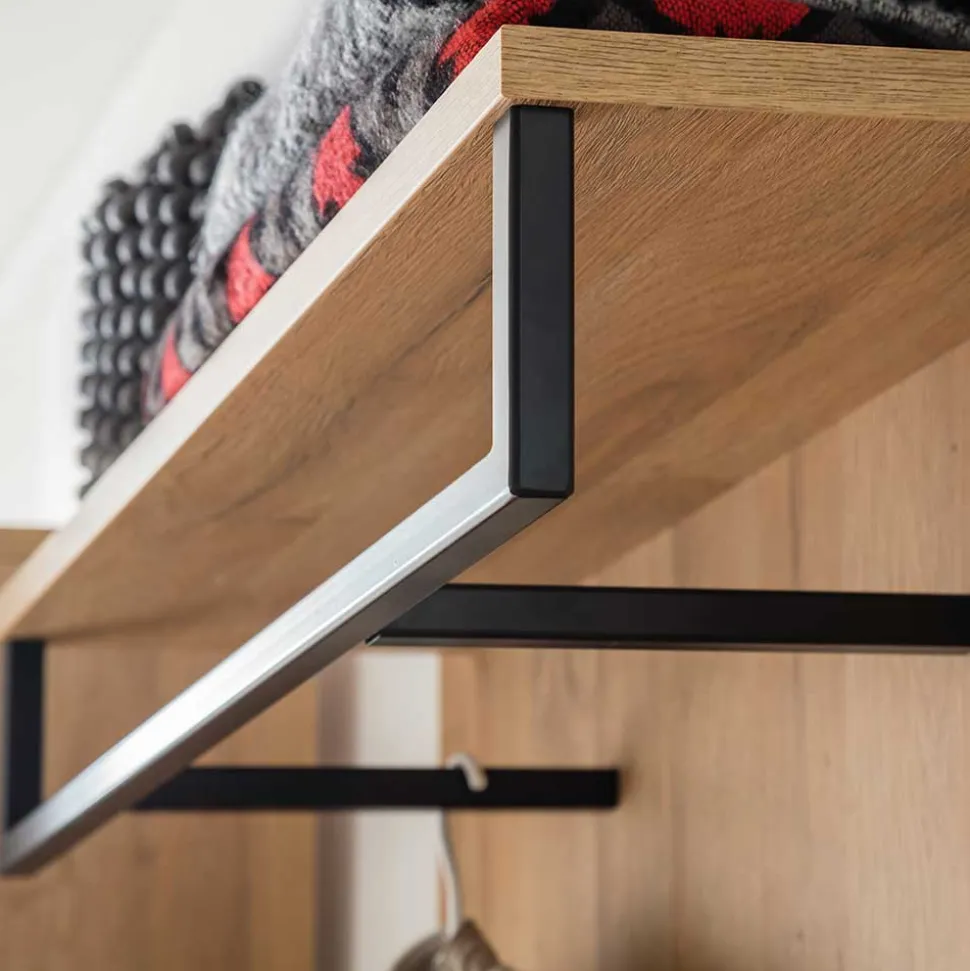 90x113x28 Wandgarderobe in Wildeiche Optik - Truvisas