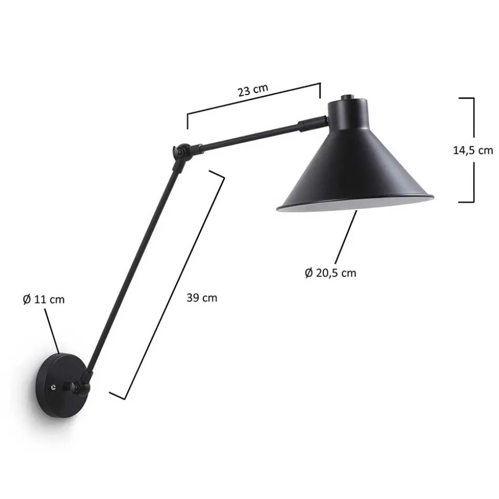 21x57x35 Wandleuchte aus Stahl - Envitzia