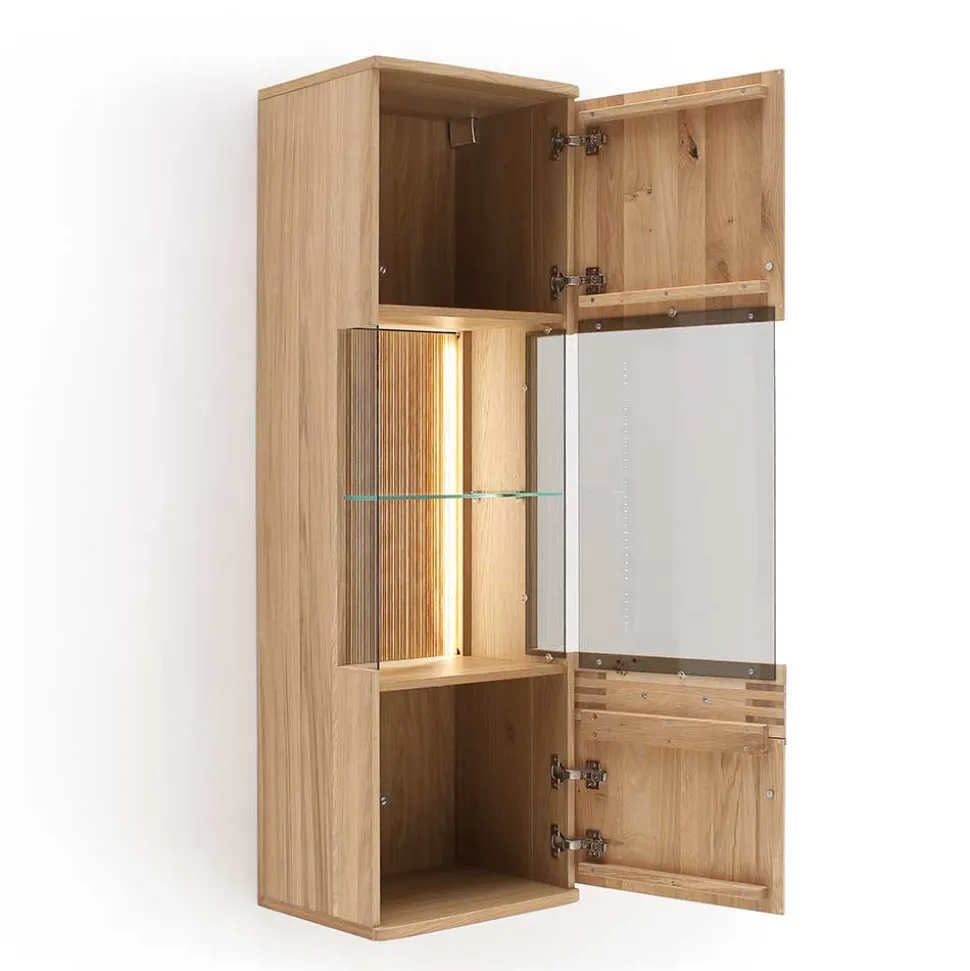 45x149x37 Wandvitrine in Eiche Bianco - Crupean