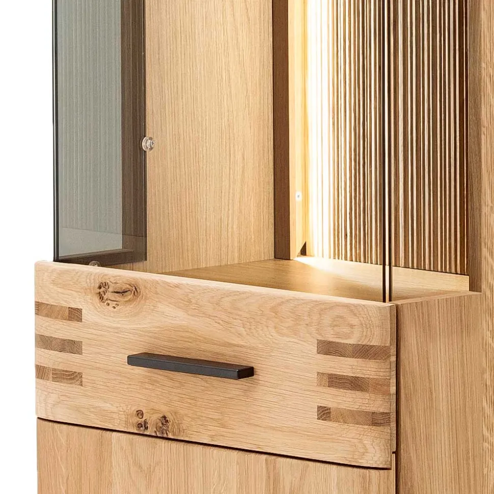 45x149x37 Wandvitrine in Eiche Bianco - Crupean