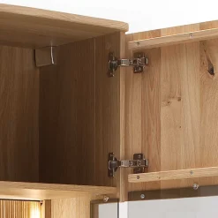 45x149x37 Wandvitrine in Eiche Bianco - Crupean