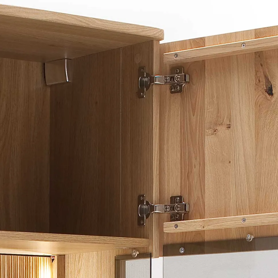 45x149x37 Wandvitrine in Eiche Bianco - Crupean