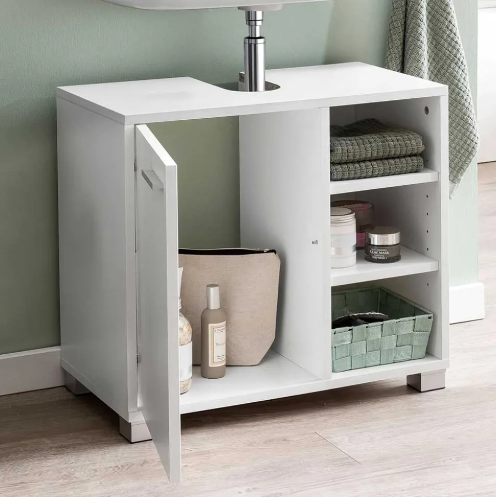 60x55x32 Waschbecken Unterschrank in Weiß - Turena