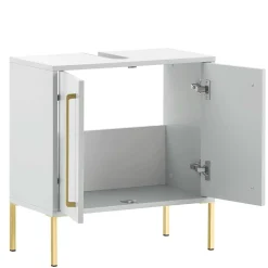 57x61x30 Waschbeckenschrank in Weiß & Gold - Nuszaleva
