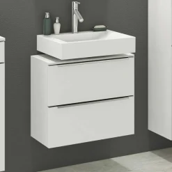 60x55x35 Waschbeckenschrank mit Klappe & Schublade - Livendas I