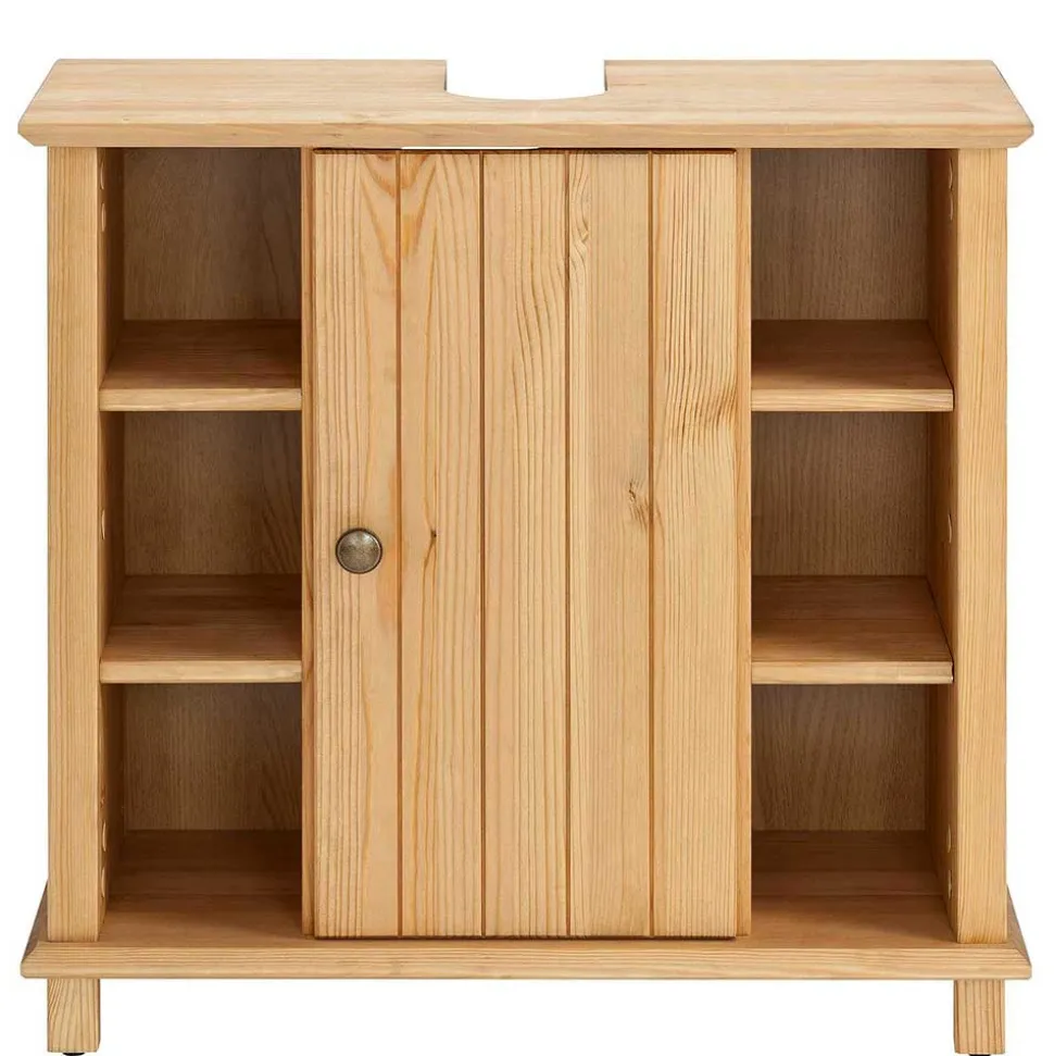 60x65x30 Waschbeckenunterschrank aus Massivholz - Akzinad