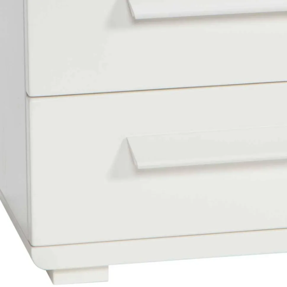 48x57x43 Weiße Nachtkommode aus Buche - Paniera