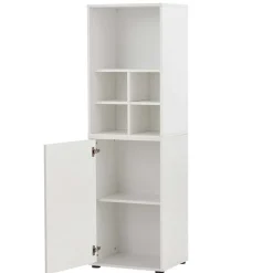 51x168x41 Weißer Büroschrank mit fünf Fächern - Empire