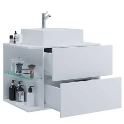 73x93x52 Weißer Waschplatz für Wandmontage - Ziovarica