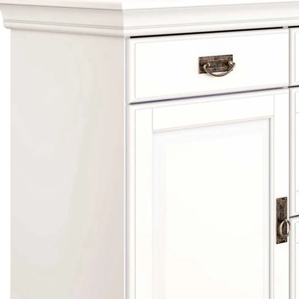 180x84x40 Weißes Sideboard - Landhaus modern - Akbelev
