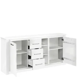 170x82x35 Weißes Sideboard auf Sockel - Enzetra