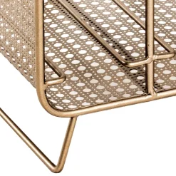 30x46x24 Weinregal aus Stahl in Gold - Loukan