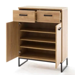 81x104x38 Wildeiche Dekor Kommode 2-türig - Truvisas